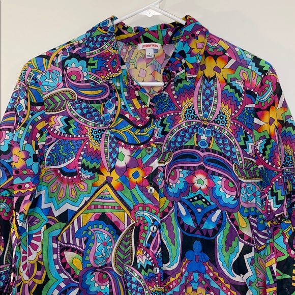 Johnny Was Demarne Ruffle Sleeve Tunic - Picture 3 of 16